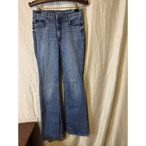 Old Navy Flare Jeans Womens Size 8 Blue Excellent High Rise Stretch Denim
